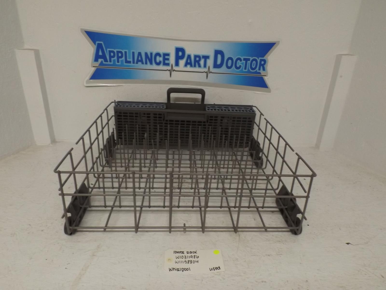 Whirlpool Dishwasher W10311986 W11158804 Lower Rack Used Whirlpool Dishwasher W10311986 W11158804 Lower Rack Used